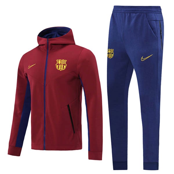 Hoodies Barcelona 2020-21 Burgund Blau Fussballtrikots Günstig